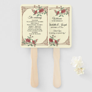 Éventail Programme de mariage romantique médiéval Ventilate