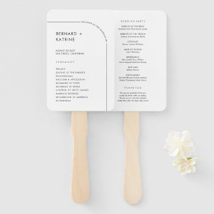 Éventail Programme de mariage simple