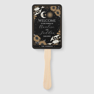 Éventail Programme de mariage Ventilateur de main Tarot Sun