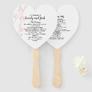 Éventail Programme de mariage Ventilateur Floral Blush N'im