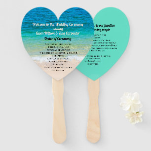 Éventail Programme de ventilateur Mariage en forme de coeur