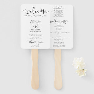 Éventail Programme Rustique de mariage de script - Programm