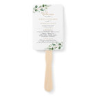 Programme simple Eucalyptus Greenery Gold Wedding