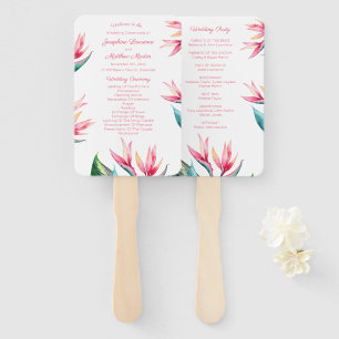 Éventail Programmes de cérémonie des Mariages de l'Oiseau d