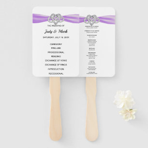 Éventail Purple Infinity Programme de mariage cardiaque Ven