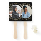 Quote 2 Photo Black and Gold Modern Graduation