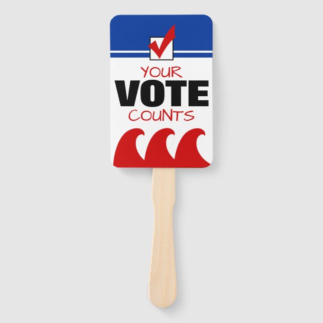 Éventail Red Wave Républicain Votre Vote Compte Élection 20 (Devant)