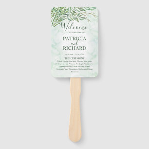 Éventail Romance Green Programme de mariage Mariage