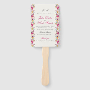 Éventail Romantique classique Pearl Swan Mariage de cadre f