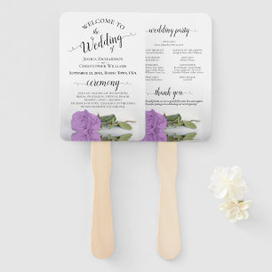 Éventail Romantique Lilac violet Rose Élégant programme de