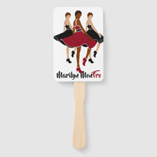 Éventail rouge Marilyn MonFRO AFRoCA Afrique noire femme
