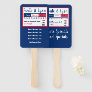 Éventail Route de football féminin vers Lyon World Party Lo