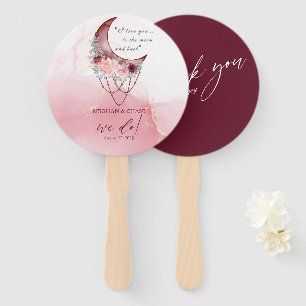 Éventail Russe BOHO Watercolor Crescent Moon