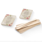 Rustic Country Floral Lace Burlap Programme de mar