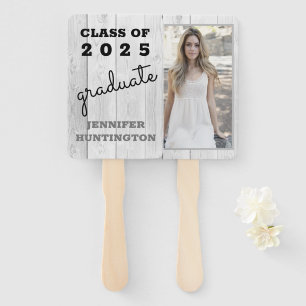 Éventail Rustic Country Grey Barnwood 2025 Graduation