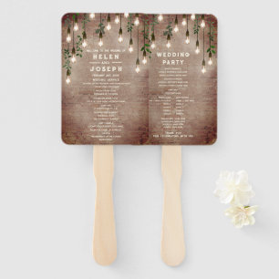 Éventail Rustique brique Vintage Lightbulb programme de mar