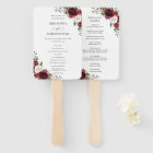 Rustique Burgundy Blush Floral Wedding Programme