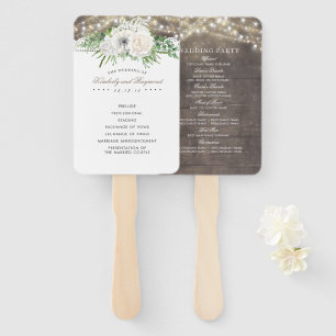 Éventail Rustique Pays Fleurs blanches Chic Programme de ma