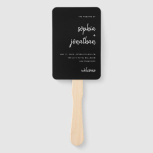 Éventail Script Black Wedding