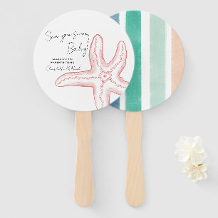Éventail Sea You Soon Baby Shower Ensemble de Ventilateurs