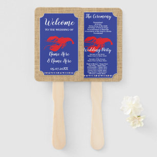 Éventail Seafood Lobster Boil Beach Wedding Programme Venti