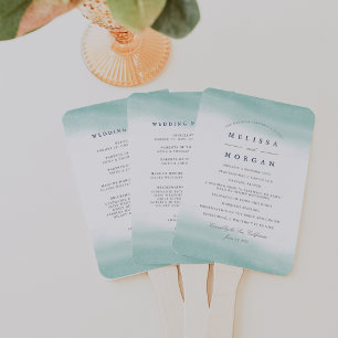 Éventail Seaglass Tides Programme de mariage