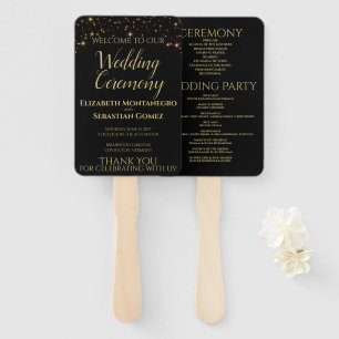 Éventail Shimmergeants Mariages fans avec programme