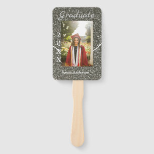 Éventail Silverglitter photo graduation ajouter nom classe