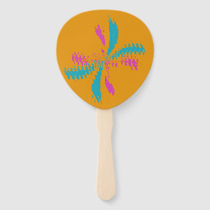 Éventail Simple Abstrait Papillon Motif Messy Vol