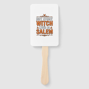 Éventail Sorcière Vintage Salem Halloween Typographie Desig