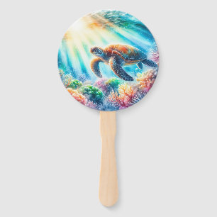 Éventail Sous la tortue de mer