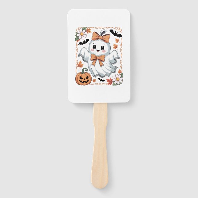 Éventail Spooky Lace Ghost Halloween (Devant)