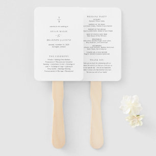 Éventail Susan Elegant Modern Wedding Programme