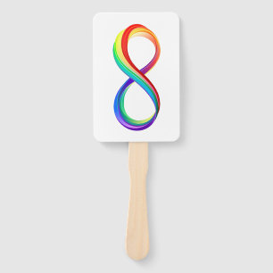 Éventail Symbole d'infinité arc-en-ciel stratifié