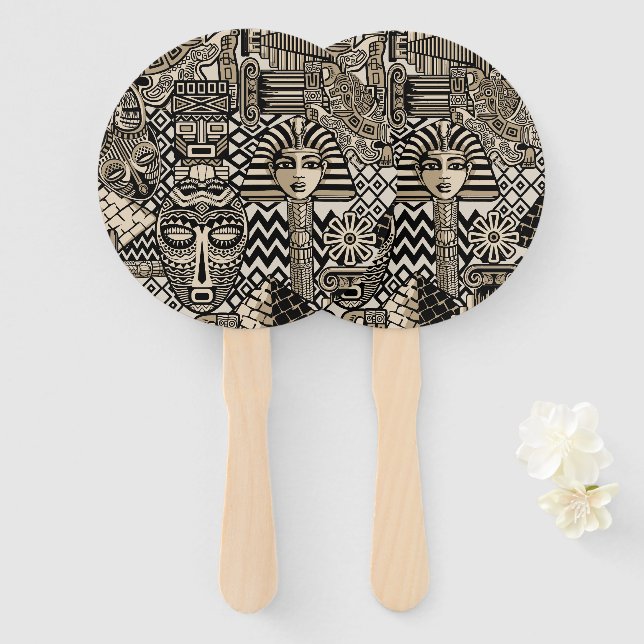 Éventail Symboles historiques anciens Style de tatouage (Devant et derrière)