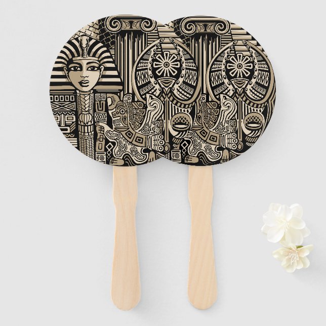 Éventail Symboles historiques anciens Style de tatouage (Devant et derrière)