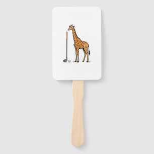 Éventail T-Shirt Vintage Gravure Girafe Golf Vector Desi