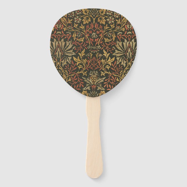 Éventail Tapisserie du jardin de fleurs William Morris (Devant)