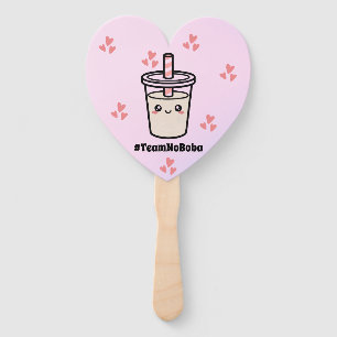 Éventail #TeamNoBoba Bubble Tea Boba sans Boules Annonce du