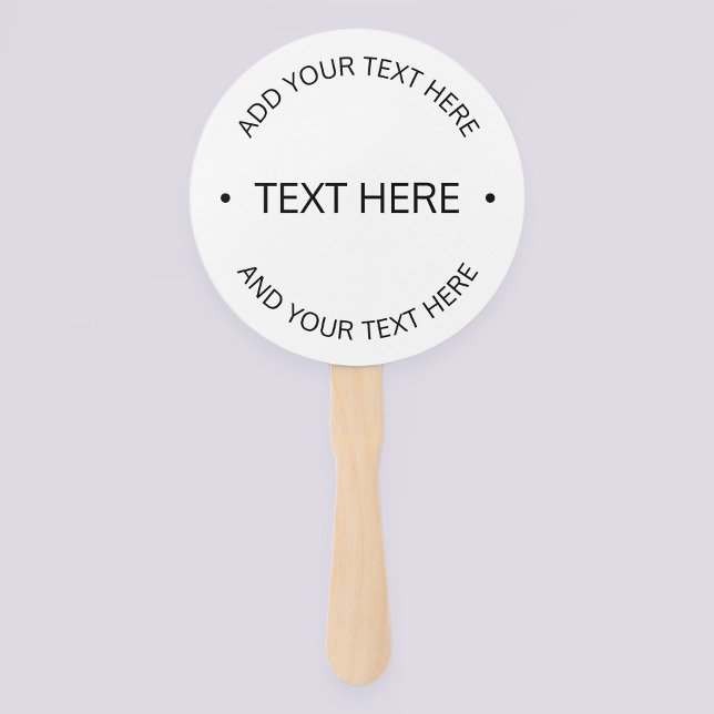 Éventail Texte modifiable simple et moderne | Blanc et noir (Créateur téléchargé)