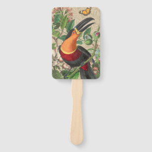 Éventail Toucan Jungle Tropical Bird Belle antique