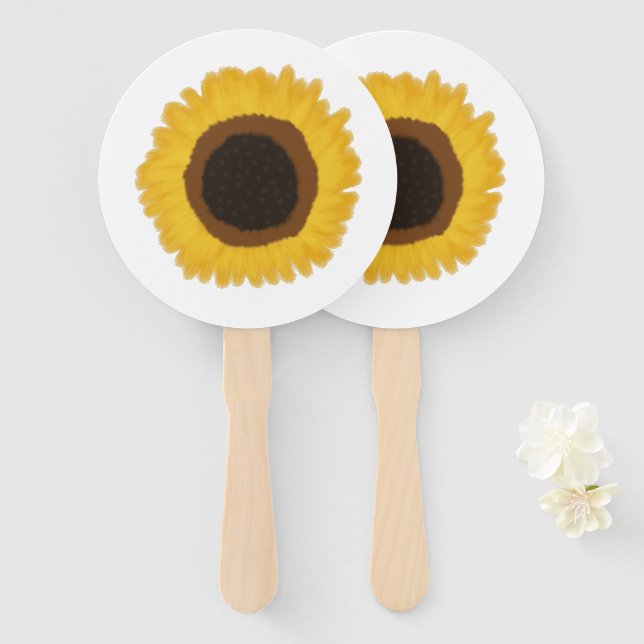 Éventail Tournesol (Devant et derrière)