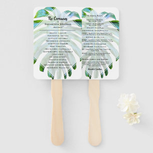 Éventail Tropical Beach Wedding Motif