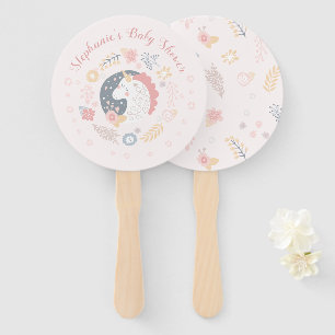 Éventail Unicorn Blush Florals Baby Shower Invitations