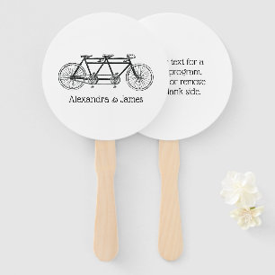 Éventail Vélo vintage Conçu Pour Deux / Vélo Tandem