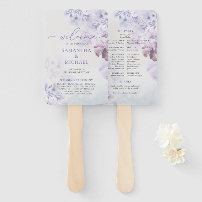 Éventail Ventilateur à main mariage de ressort moderne (Devant et derrière)