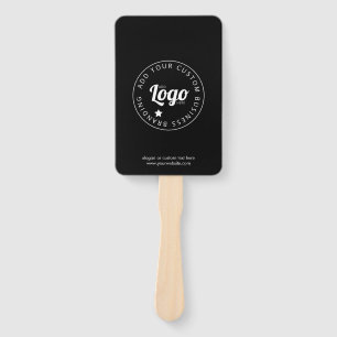 Éventail Ventilateur À Main Personnalisé Avec Logo   Noir