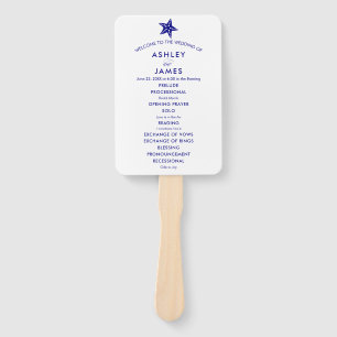 Éventail Ventilateur du programme de mariage de plage avec