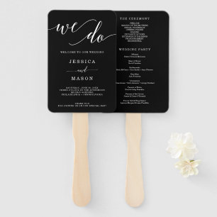 Éventail Ventilateur du programme de mariage d'élégance min