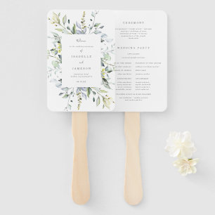 Éventail Ventilateur du programme de mariage Dusty Blue Flo